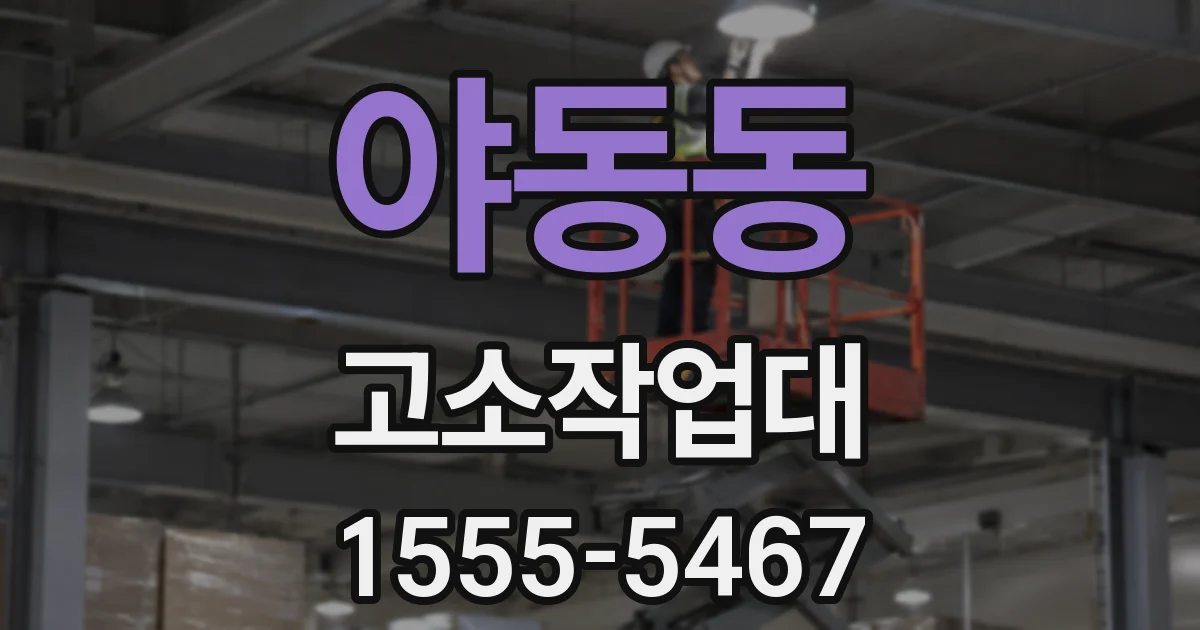 야동동 고소작업대