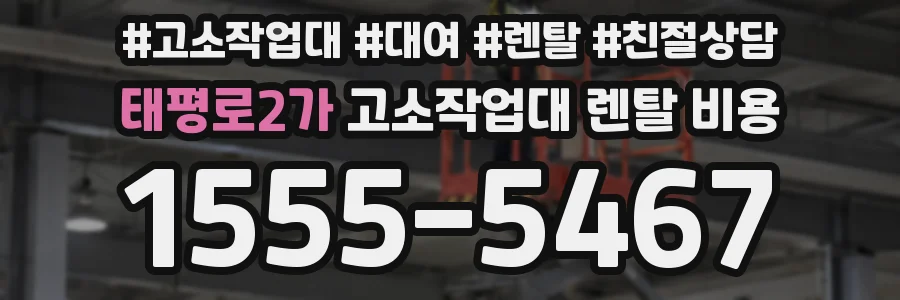 태평로2가 고소작업대 렌탈 비용
