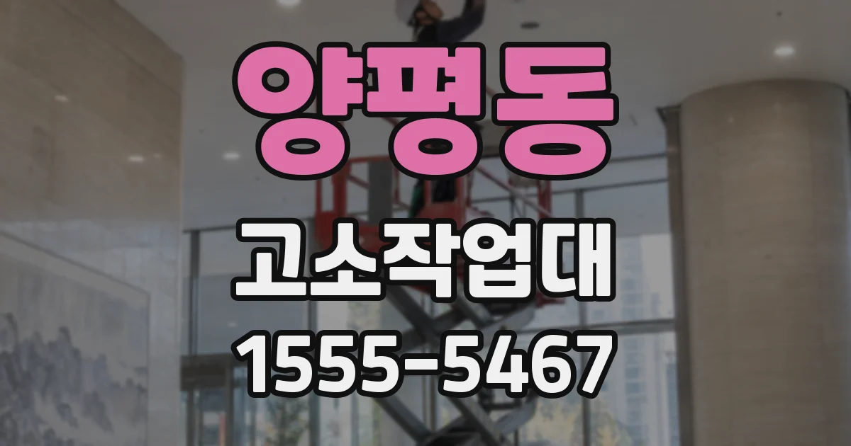 양평동 고소작업대