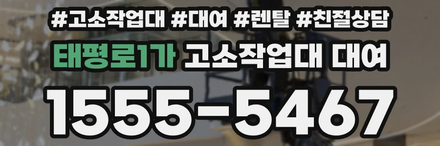 태평로1가 고소작업대 대여