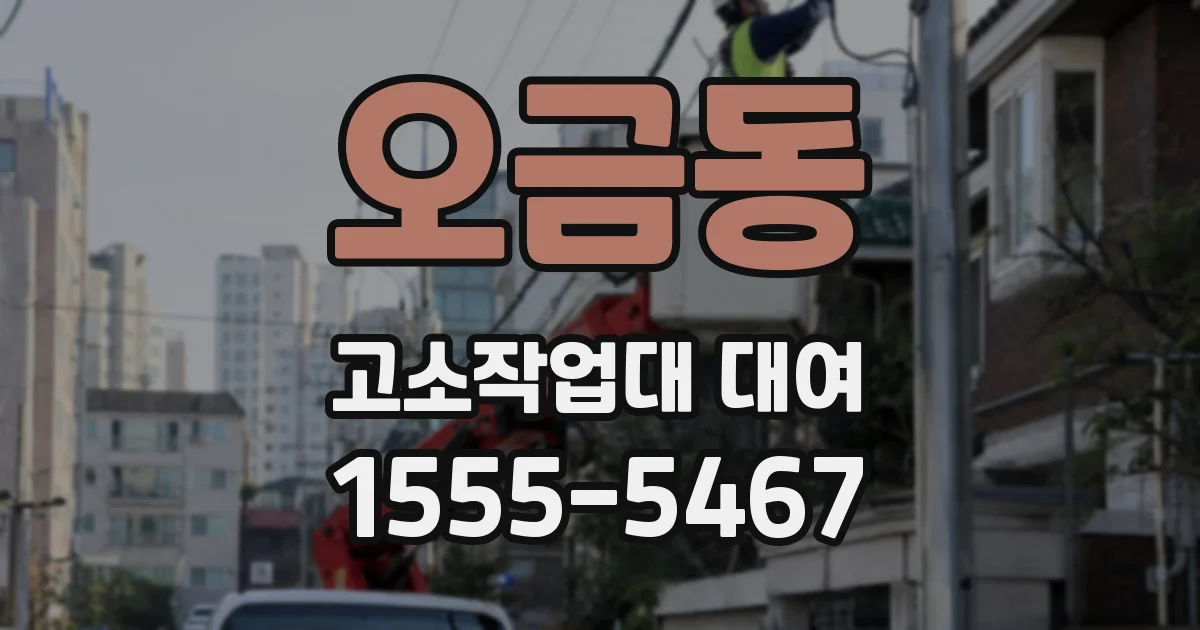 오금동 고소작업대 대여