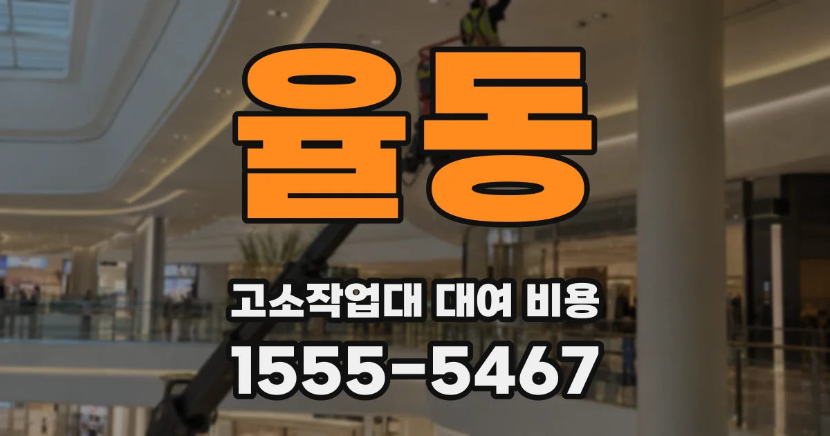 율동 고소작업대 대여 비용