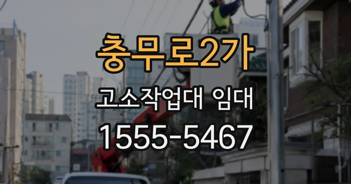 충무로2가 고소작업대 임대