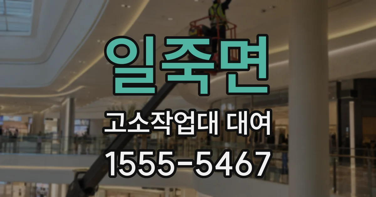 일죽면 고소작업대 대여