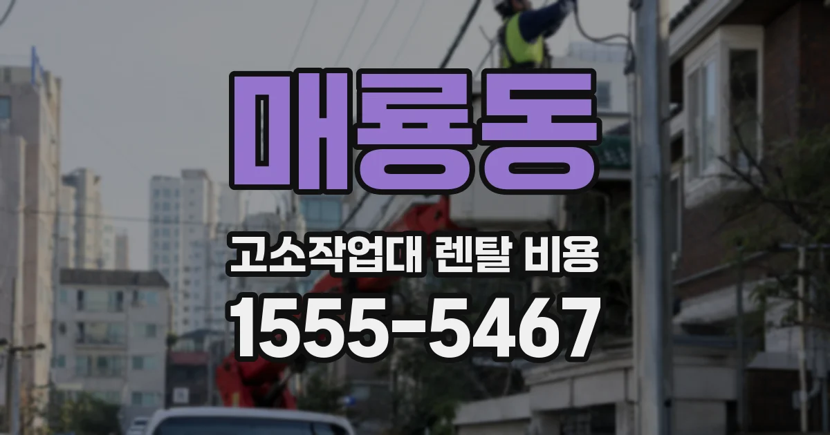 매룡동 고소작업대 렌탈 비용