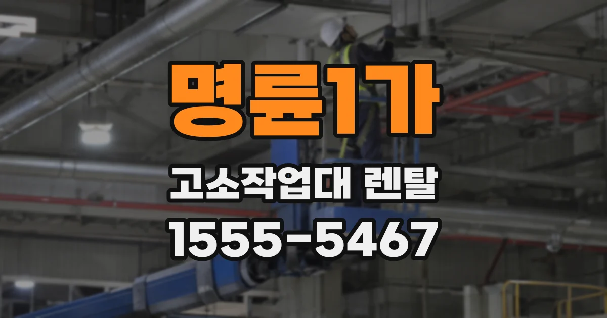 명륜1가 고소작업대 렌탈
