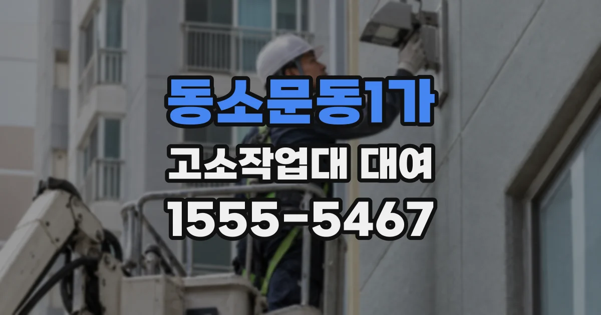 동소문동1가 고소작업대 대여