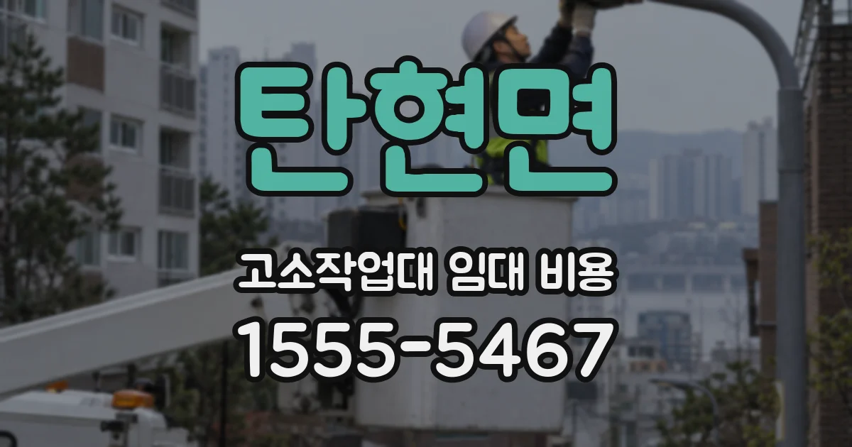탄현면 고소작업대 임대 비용