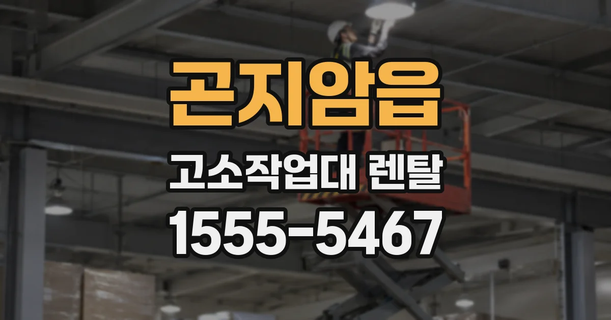 곤지암읍 고소작업대 렌탈
