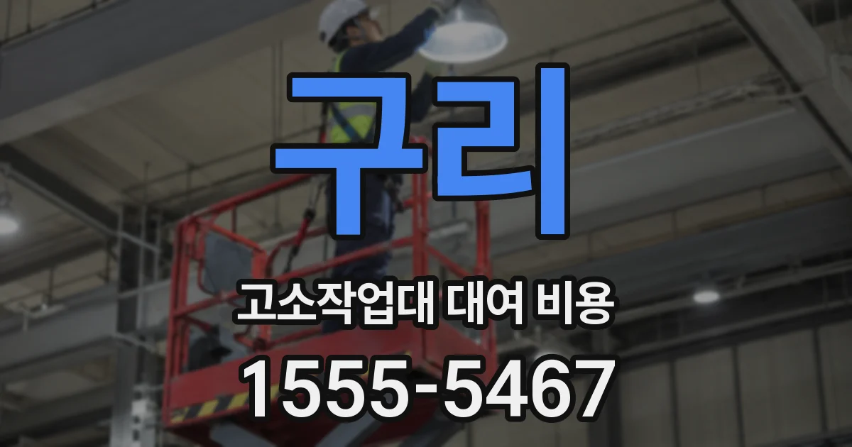 구리 고소작업대 대여 비용