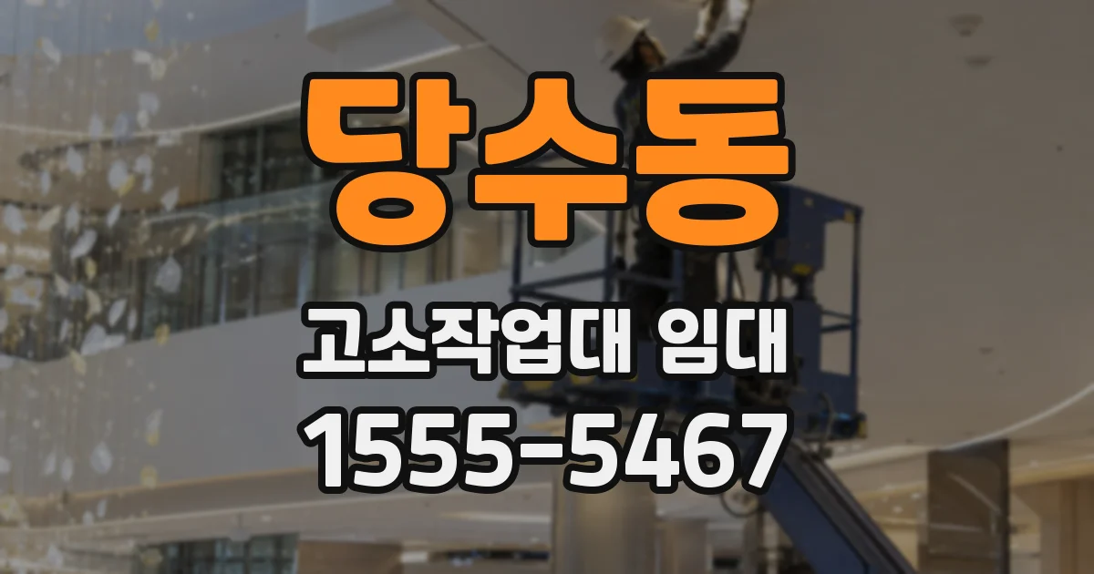 당수동 고소작업대 임대