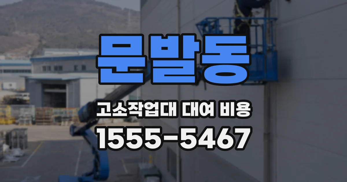 문발동 고소작업대 대여 비용