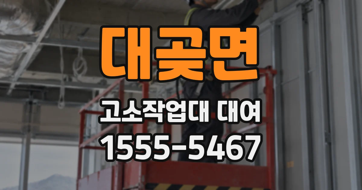 대곶면 고소작업대 대여