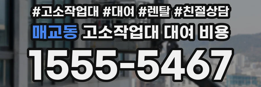 매교동 고소작업대 대여 비용