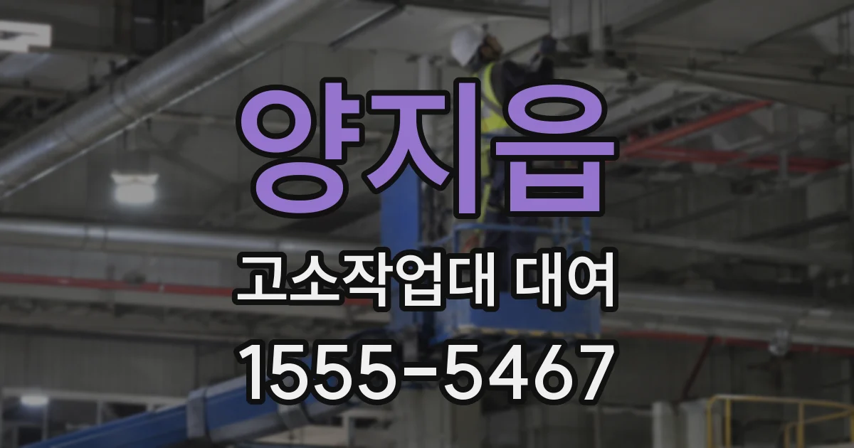 양지읍 고소작업대 대여