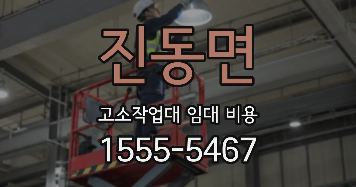 진동면 고소작업대 임대 비용