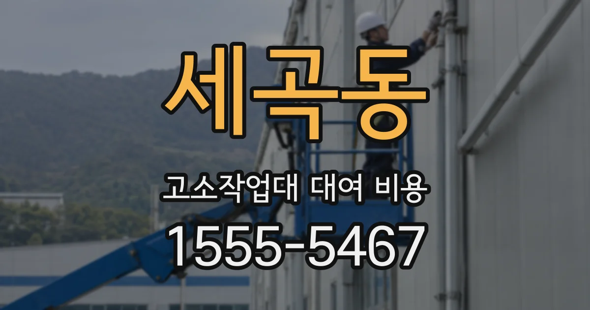 세곡동 고소작업대 대여 비용