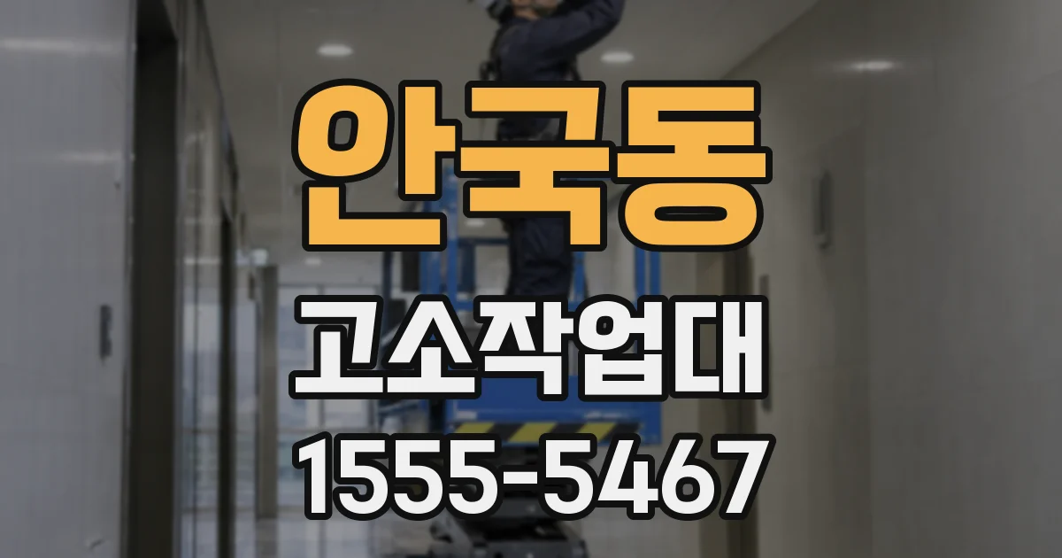 안국동 고소작업대