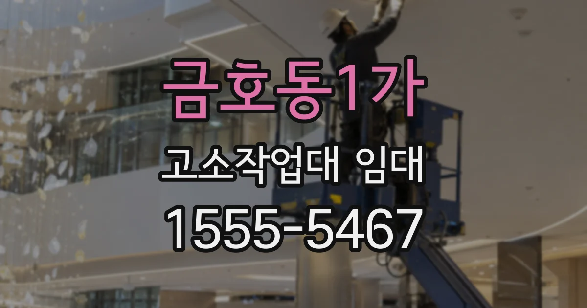 금호동1가 고소작업대 임대