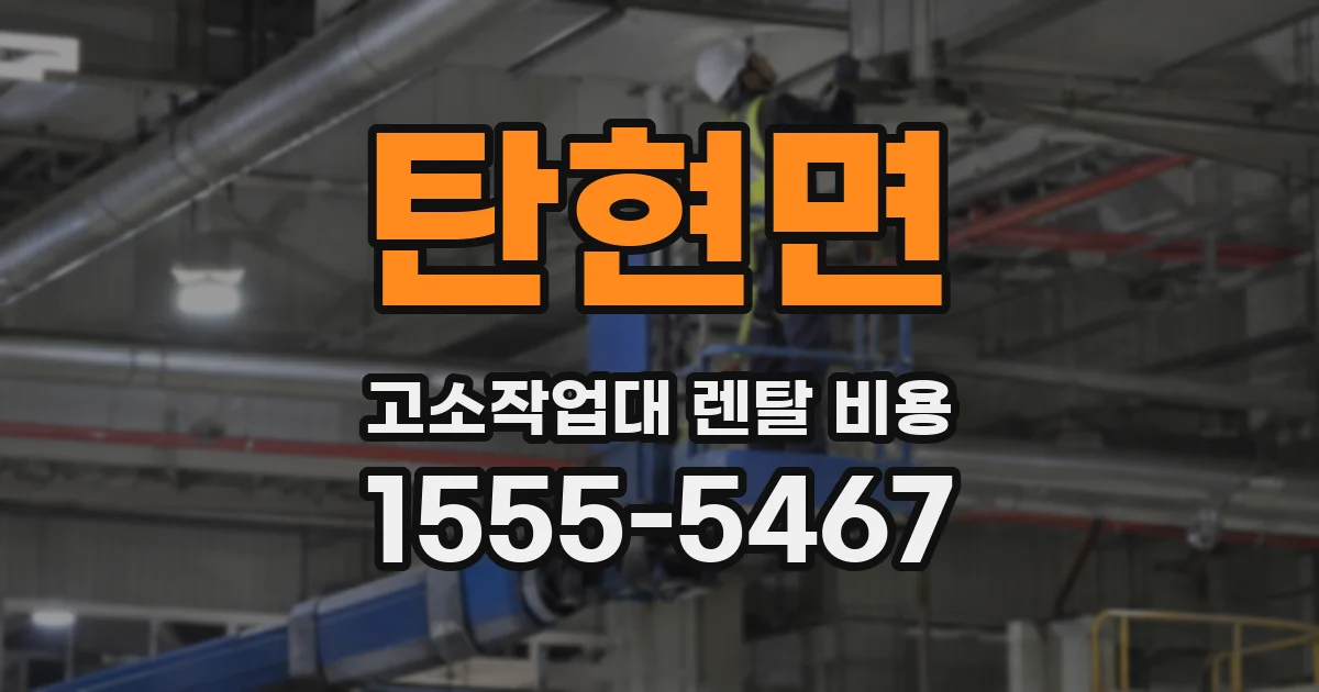 탄현면 고소작업대 렌탈 비용