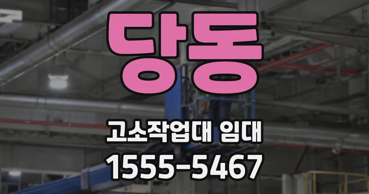 당동 고소작업대 임대