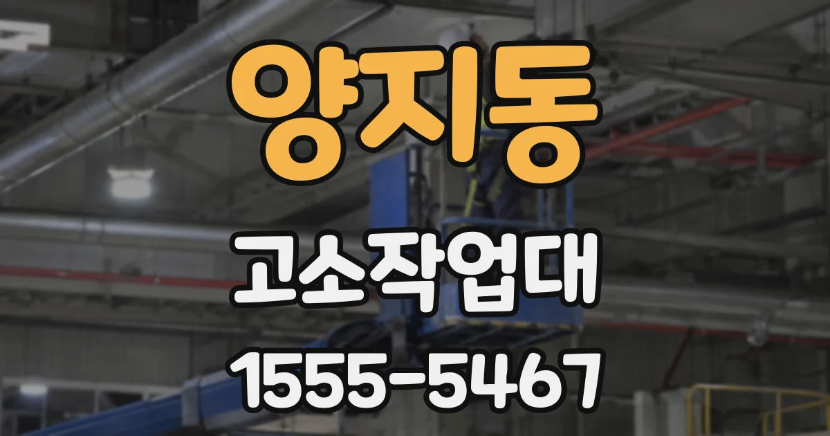 양지동 고소작업대
