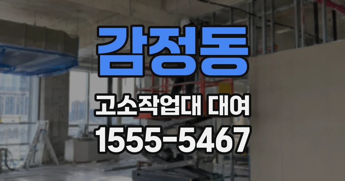 감정동 고소작업대 대여