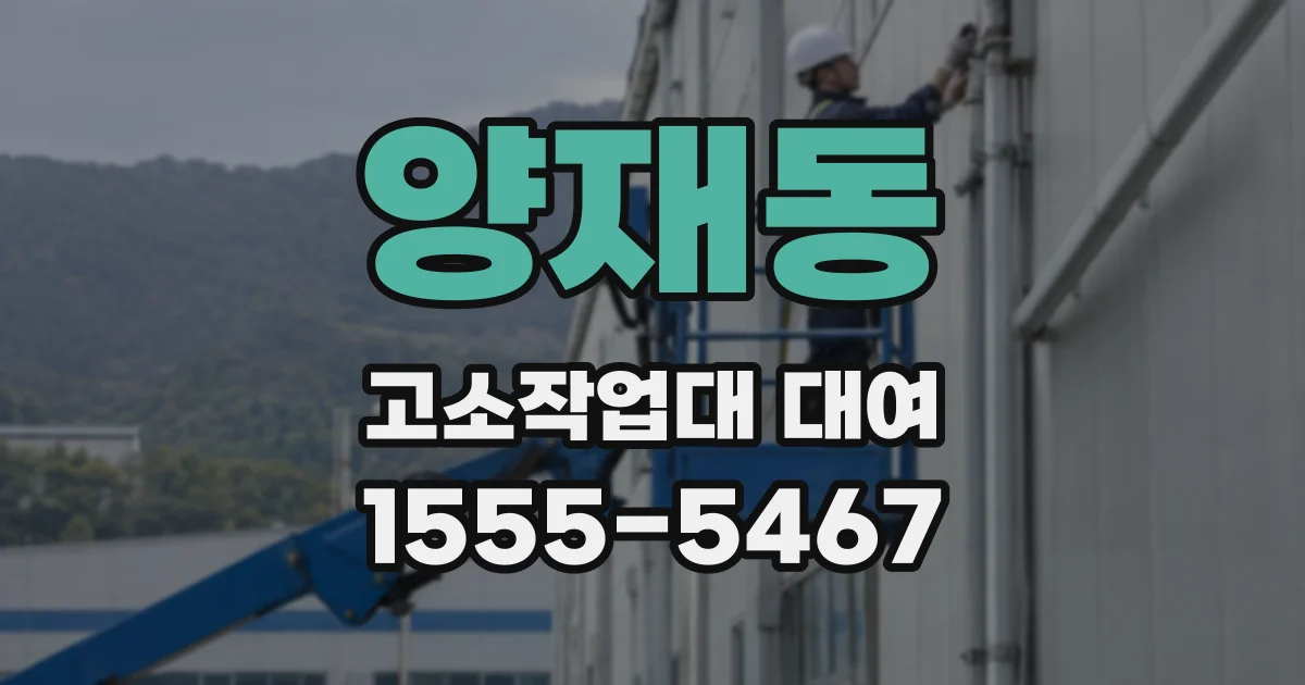 양재동 고소작업대 대여
