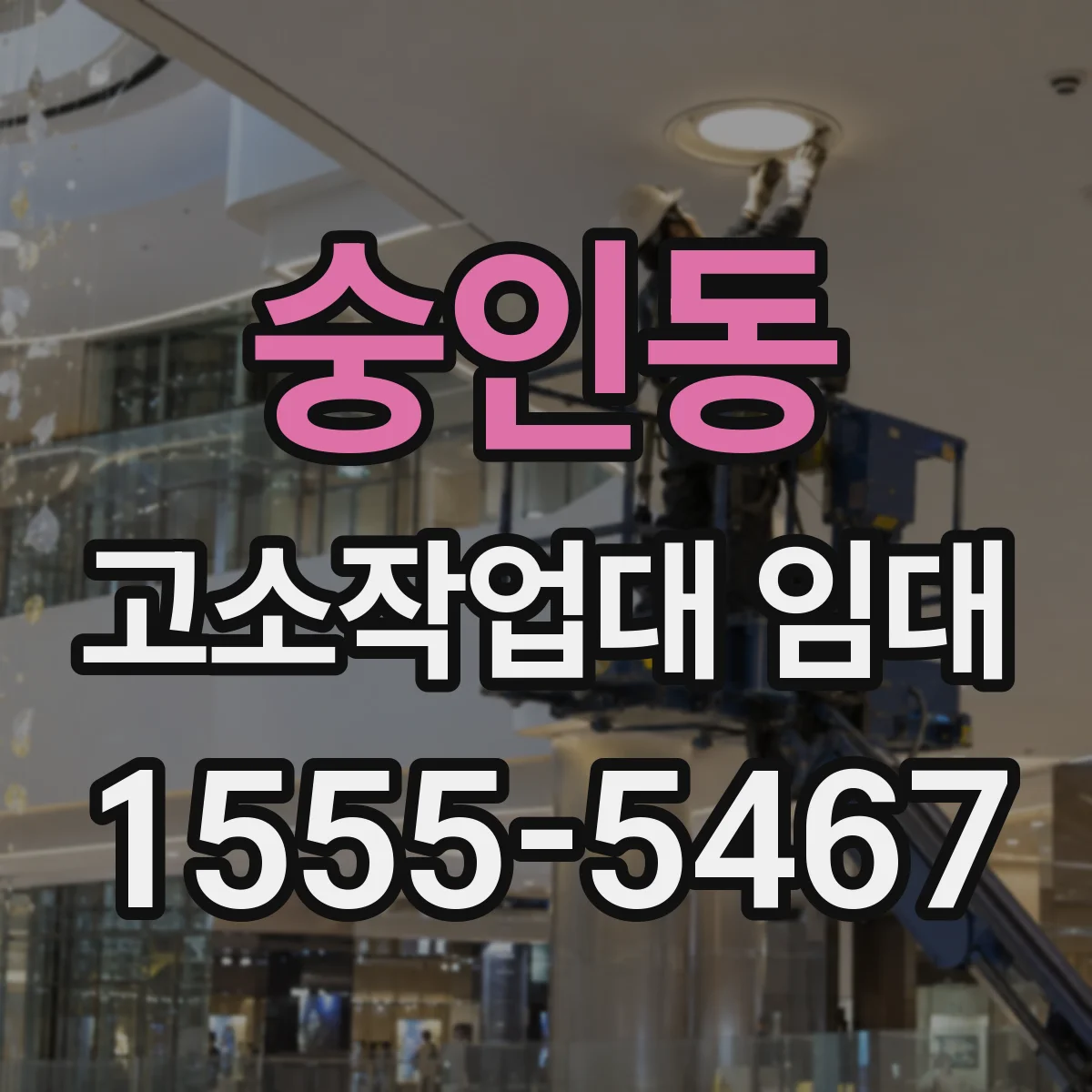 숭인동 고소작업대 임대
