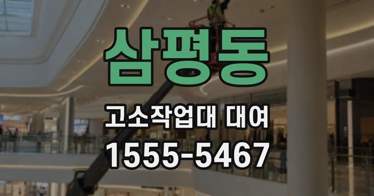 삼평동 고소작업대 대여