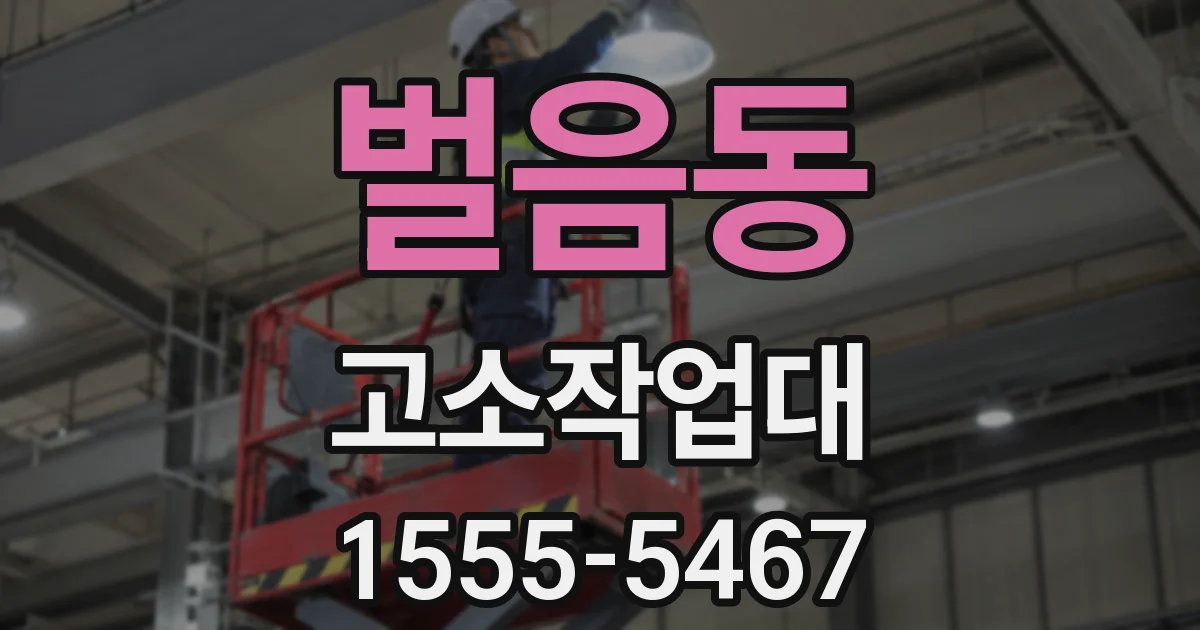 벌음동 고소작업대