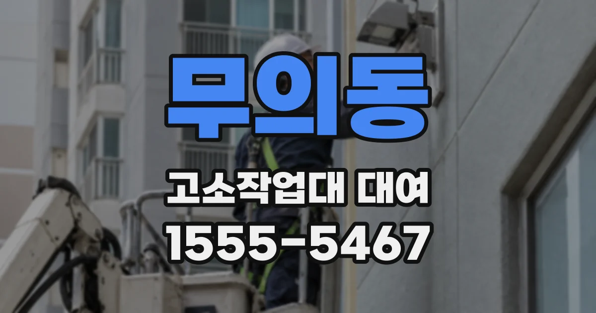무의동 고소작업대 대여