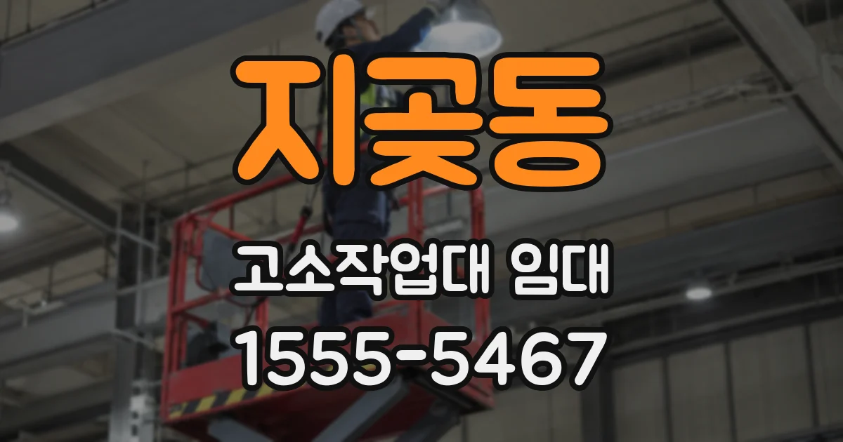 지곶동 고소작업대 임대