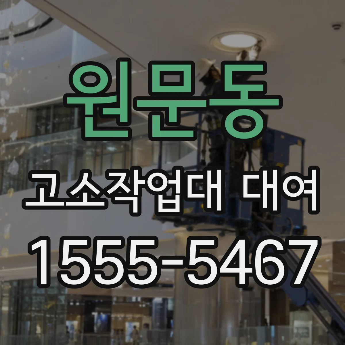 원문동 고소작업대 대여