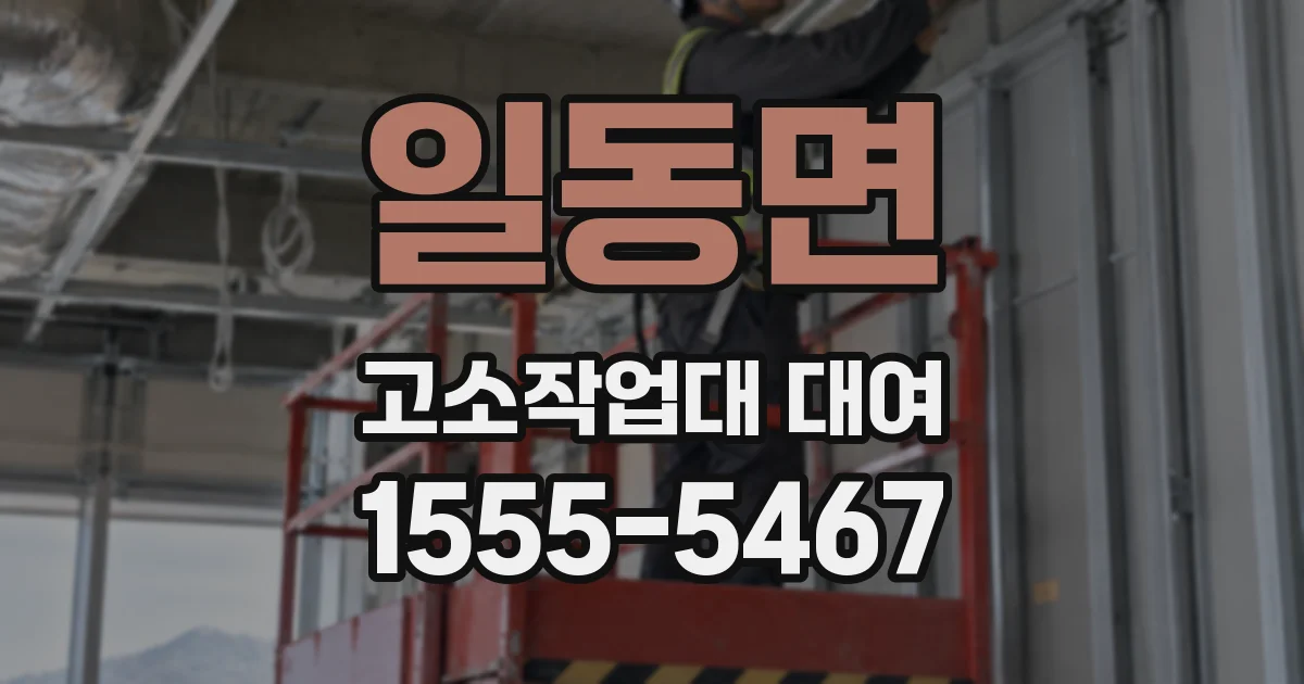 일동면 고소작업대 대여