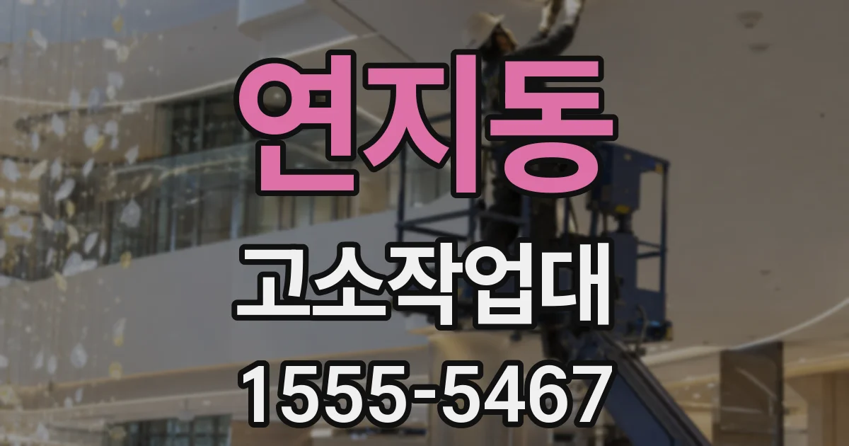 연지동 고소작업대