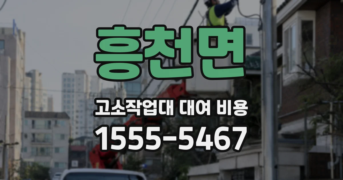흥천면 고소작업대 대여 비용