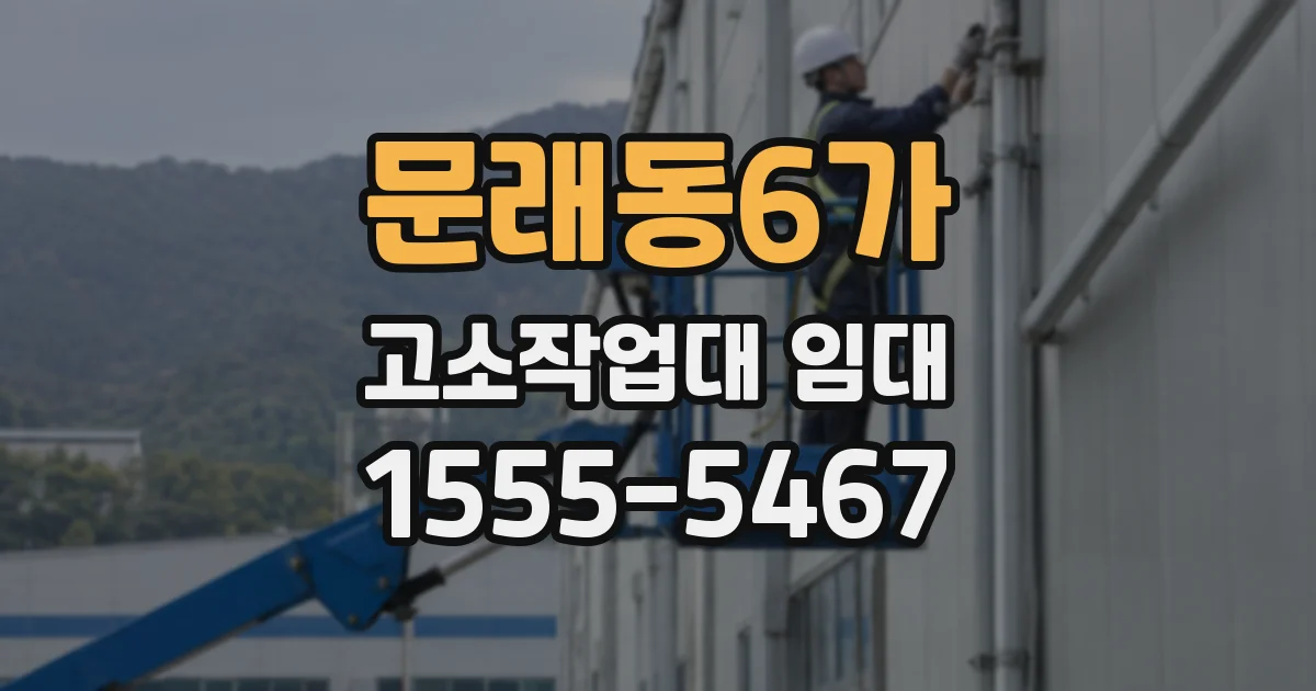 문래동6가 고소작업대 임대