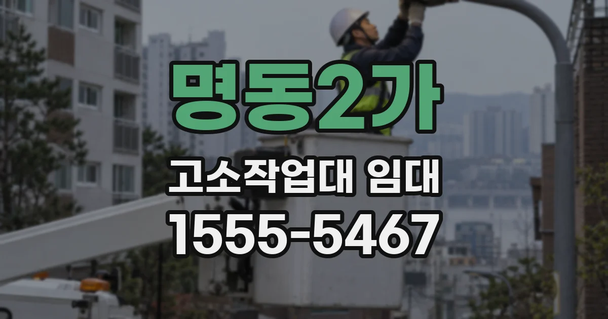 명동2가 고소작업대 임대