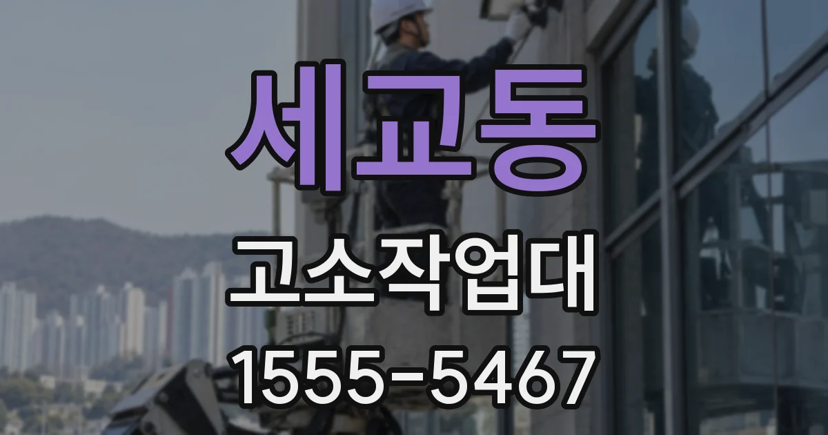 세교동 고소작업대
