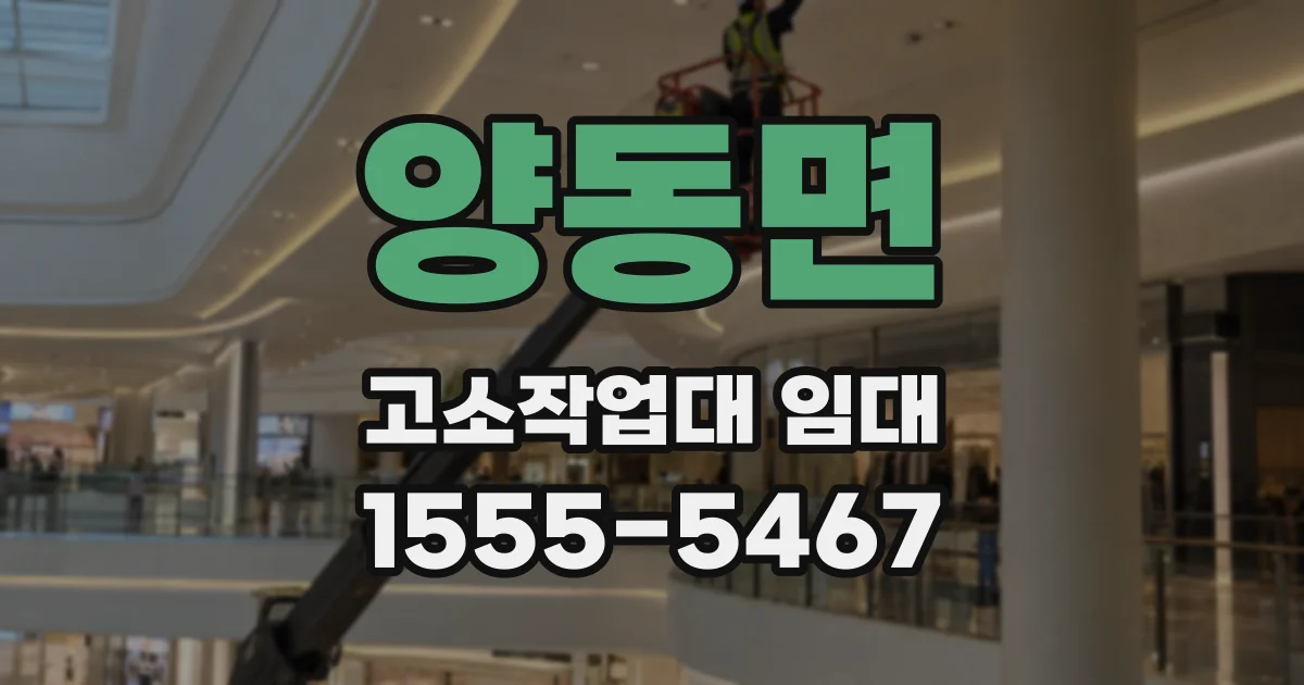 양동면 고소작업대 임대