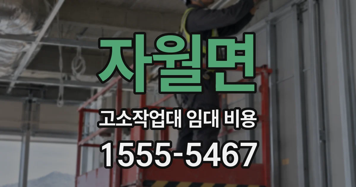 자월면 고소작업대 임대 비용