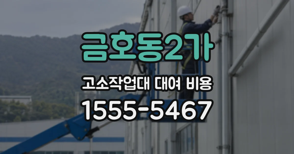 금호동2가 고소작업대 대여 비용
