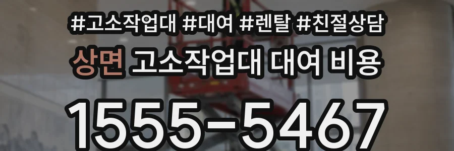 상면 고소작업대 대여 비용