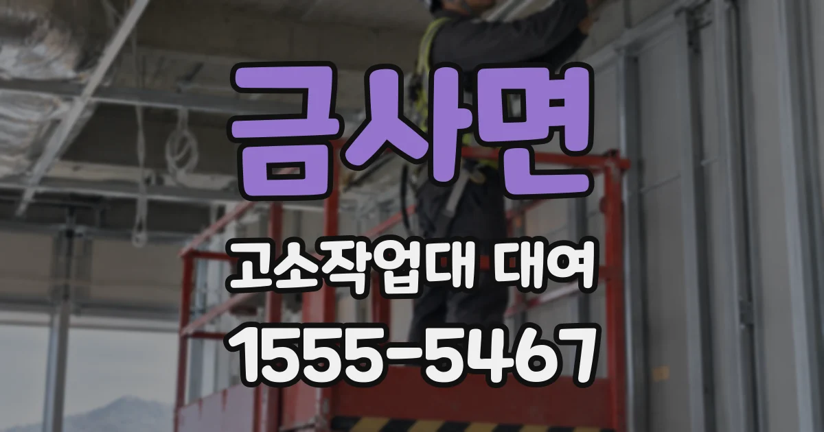 금사면 고소작업대 대여