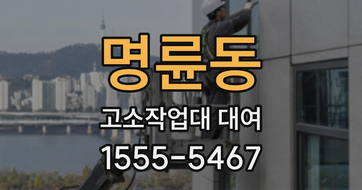 명륜동 고소작업대 대여