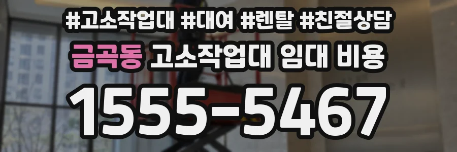 금곡동 고소작업대 임대 비용