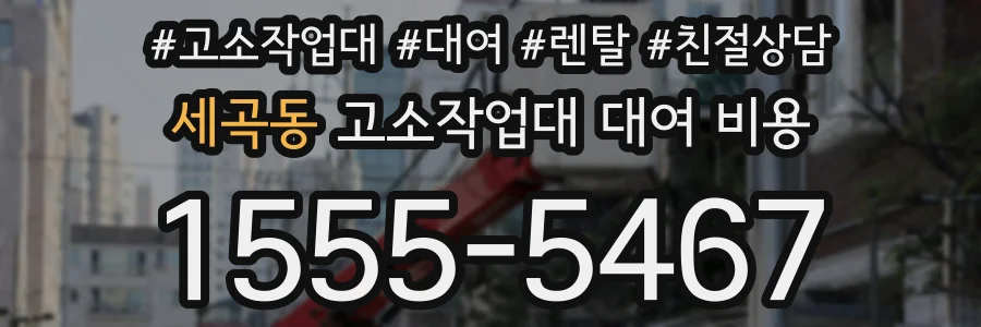 세곡동 고소작업대 대여 비용