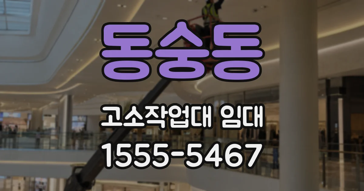 동숭동 고소작업대 임대