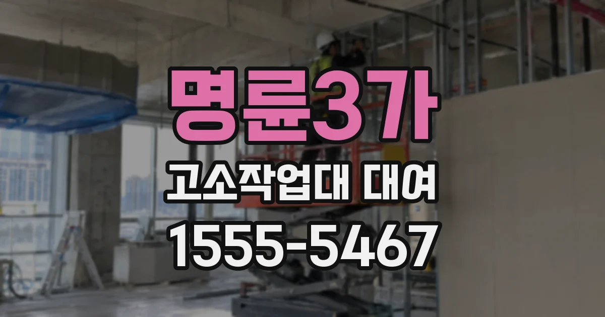 명륜3가 고소작업대 대여